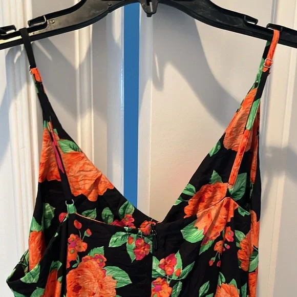 H&M Black Floral Knot Detail Dress size Small - Picture 6 of 6